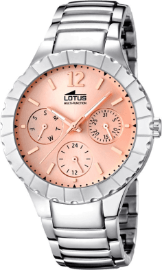 Montre Lotus Trendy L15902/3 pour Femme, Cadran Or Rose et Bracelet Argent