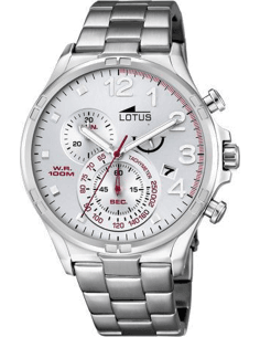Montre Homme Lotus Chrono L10126/1 en acier argenté