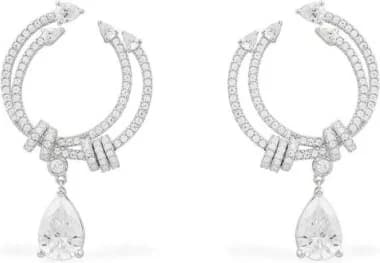 Boucles d'oreilles femme APM Monaco argent 925 micropavées - Réf. AE429