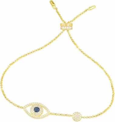 Bracelet APM Monaco Lucky Eye pour Femme, Plaqué Or Jaune 18K, Réf. AB3347OXY