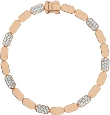 Bracelet pour Femme APM Monaco Yacht Club PB5343OX-S en plaqué or rose et cristaux