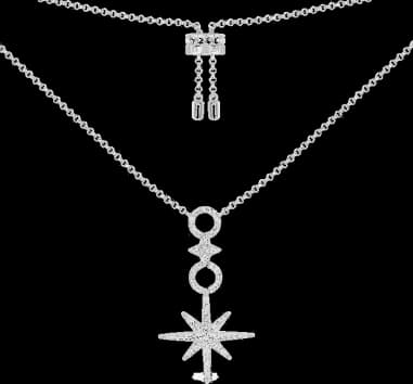 Collier ajustable pour Femme APM Monaco Météorites en Argent 925, Réf. AC6549OX