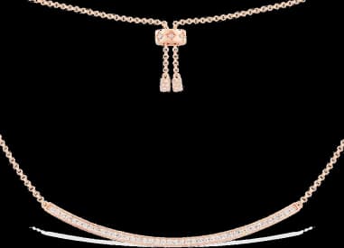 Collier pour Femme APM Monaco PC6707OX en métal plaqué or rose, longueur ajustable