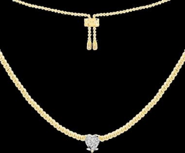 Collier APM Monaco YC6372OX en plaqué or jaune avec pendentif cœur en cristal pour femme