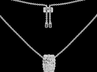Collier pour Femme APM Monaco AC3638OX en Argent 925, Pendentif Double Anneau Kaléidoscope