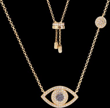 Collier APM Monaco AC3437OXY en Argent 925 avec Œil Porte-Bonheur et Cristaux pour Femme