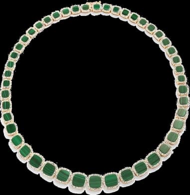 Collier ras-de-cou unisexe APM Monaco YC6930XMAL en argent 925, malachite et pierres vertes