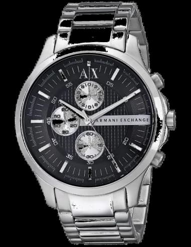 Montre Homme Armani Exchange AX2152 Chronographe Acier Argent Cadran Noir