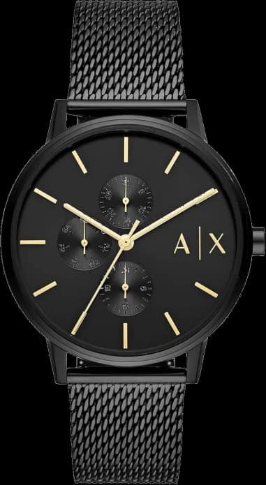Montre Homme Armani Exchange AX2716, Cadran et Bracelet maille milanaise Noir