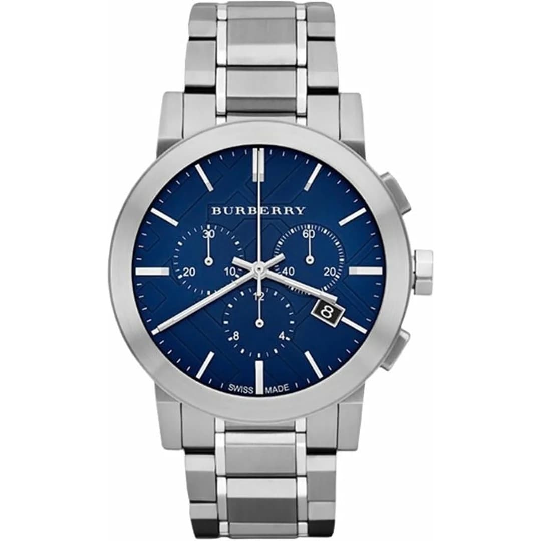 Montre Homme Burberry BU9363 Chronographe Acier Cadran Bleu