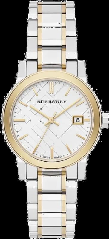 Montre Femme Burberry BU9217 The City Bi-ton Acier Inoxydable et Dorure Swiss Made