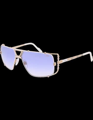 Lunettes de soleil Cazal Legends 9093 004 pour Homme - Monture blanche, verres bleu dégradé