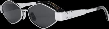 Garde-temps Celine CL40254U 16A, monture géométrique noire