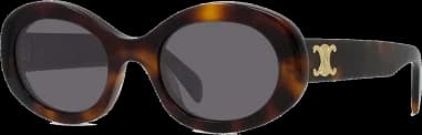 Lunettes de soleil Celine Triomphe 01 ovales CL40194U en acétate