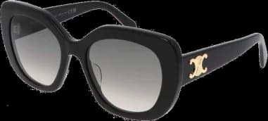 Garde-temps Celine CL40226U 01F, verres clairs, monture écaille tortue, style papillon