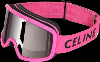 Masque de ski unisexe Celine CL40196U73C - Monture rose mat et verres gris
