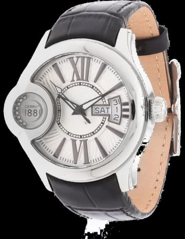 Montre Femme Cerruti 1881 CRM043A212F - Cadran Blanc, Boîtier Argent, Bracelet Noir