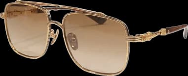 Lunettes de soleil Chrome Hearts CBEATH II forme carée en métal
