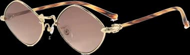 Lunettes de soleil Chrome Hearts Diamond Dog en métal