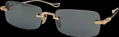 Lunettes de soleil Chrome Hearts rectangulaires Sinnergasm-A monture métallique fine