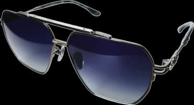 Lunettes de soleil Chrome Hearts Ripping forme aviator en métal