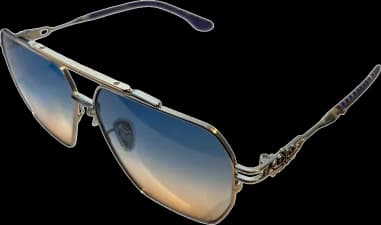 Lunettes de soleil Chrome Hearts Ripping forme aviator en métal