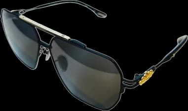 Garde-temps Chrome Hearts RIPPING-MBK, aviator métal détail ripping