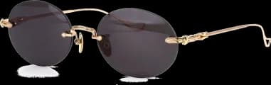 Lunettes de soleil Chrome Hearts Sinnergasm B monture ovale en métal