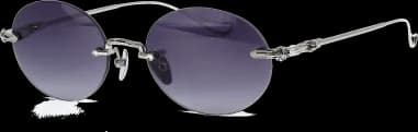 Garde-temps Chrome Hearts 110119-HK, monture ovale métallique, verres miroir argentés