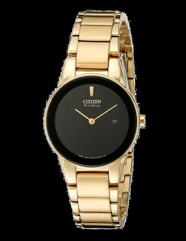 Montre Femme Citizen Eco-Drive GA1052-55E - Boîtier Or et Cadran Noir