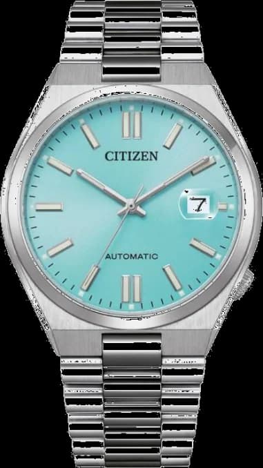 Montre Citizen Automatique NJ0151-88M pour Homme, Cadran Bleu Turquoise et Bracelet Acier