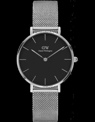 Montre Femme Daniel Wellington DW00100162 Cadran Noir Boîtier Argent