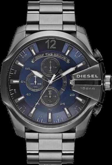 Montre Diesel Mega Chief DZ4329 pour Homme, Boîtier Acier Anthracite 59mm