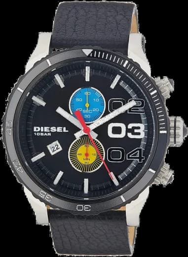 Montre Diesel DZ4331 Double Down 2.0 Noire - Cadran 48mm Homme