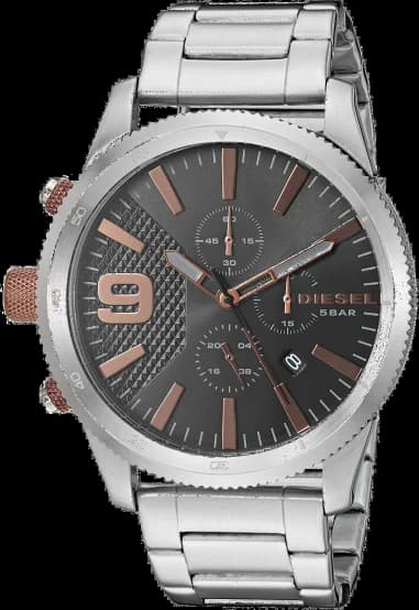 Montre Homme Diesel DZ4457 Acier Argenté avec Cadran Noir