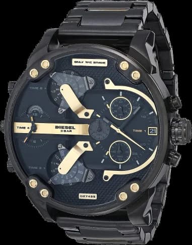 Montre Diesel Mr Daddy 2.0 DZ7435 pour Homme, Boîtier Acier Noir 57mm