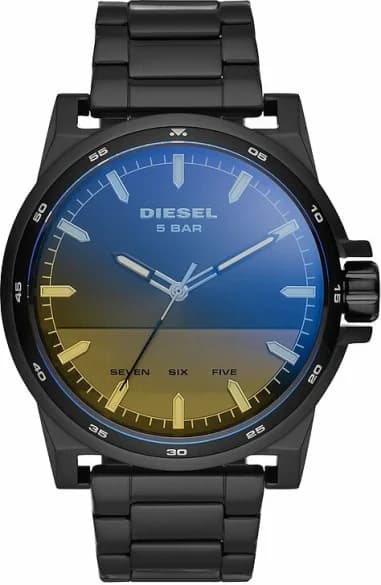Montre Diesel Stronghold DZ1723 pour Homme - Cadran Bleu et Bracelet Acier Argent