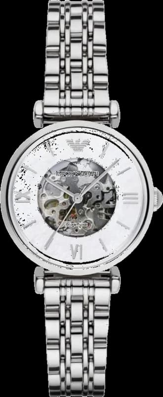 Montre Femme Emporio Armani AR1991 Squelette en Acier Argenté