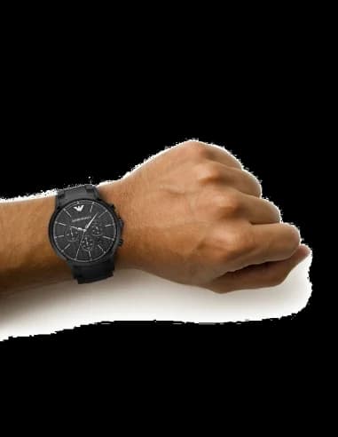 Montre Homme Emporio Armani Renato AR2485 ronde sport en acier noir vue 4