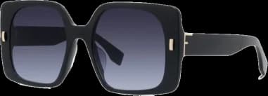 Lunettes de Soleil Fendi FE40036U Monture Carrée Acétate Noire - Femme