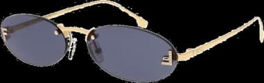 Lunettes de soleil Fendi First FE4075US en métal forme ovale