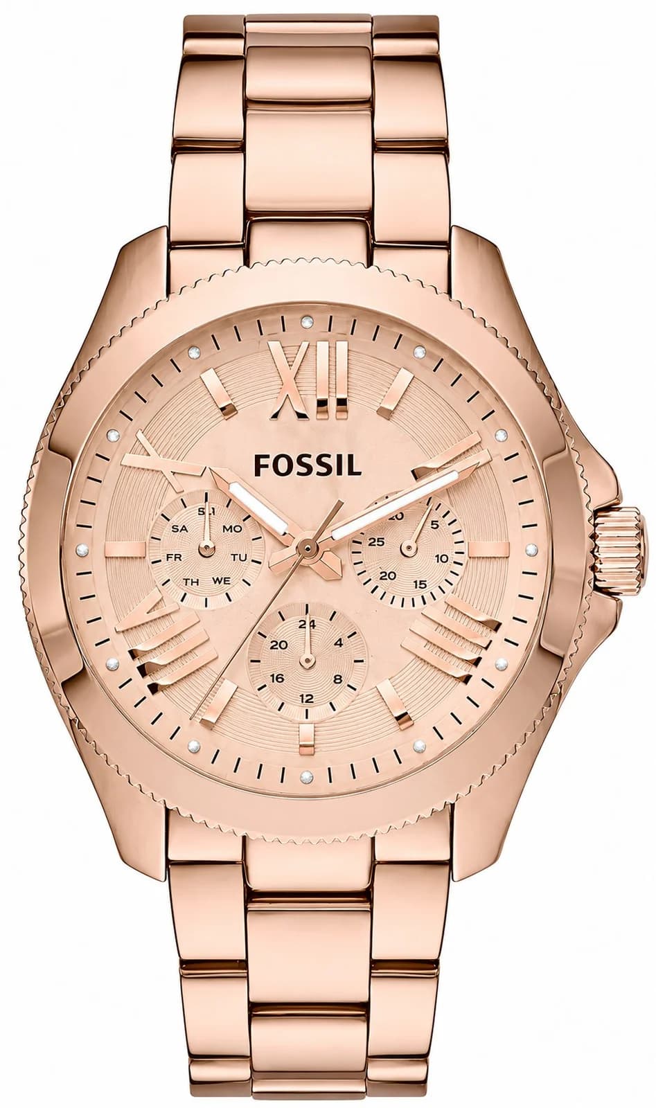 Montre Fossil Cecile AM4511 femme bracelet acier inoxydable or rose