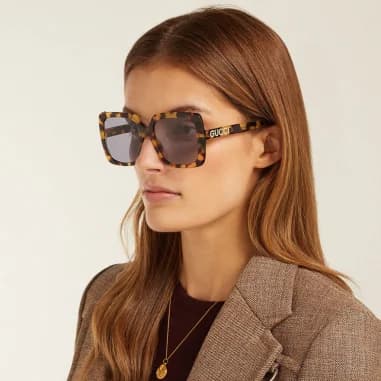 Lunettes de soleil femme Gucci GG0418S oversize en acétate vue 8