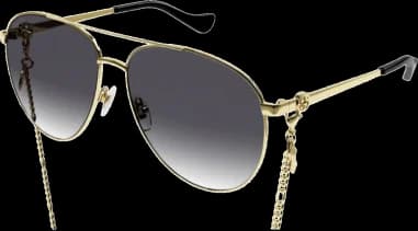 Lunettes de soleil Gucci GG1088S en métal forme pilote pour femme