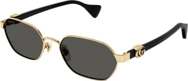Lunettes de soleil Gucci GG1593S en métal doré - Modèle unisexe