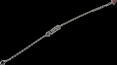 Bracelet Guess 109800 en métal argenté pour femme, ajustable et serti de cristaux