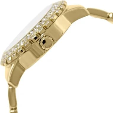 Montre Femme Guess Dazzler W0335L2 Bracelet en acier doré et lunette avec strass vue 2