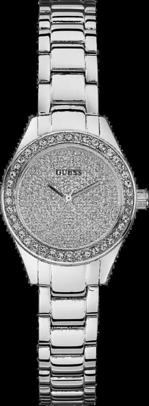 Montre Femme Guess Dress W0230L1 Bracelet acier argenté et cadran strassé