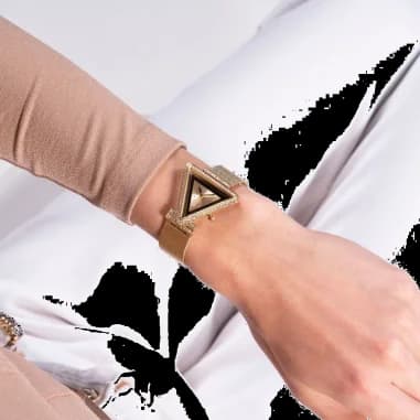 Détail du bracelet acier du Guess GW0508L2