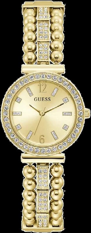 Montre Guess Gala GW0401L2 pour Femme, Cadran et Bracelet Doré Acier avec Strass